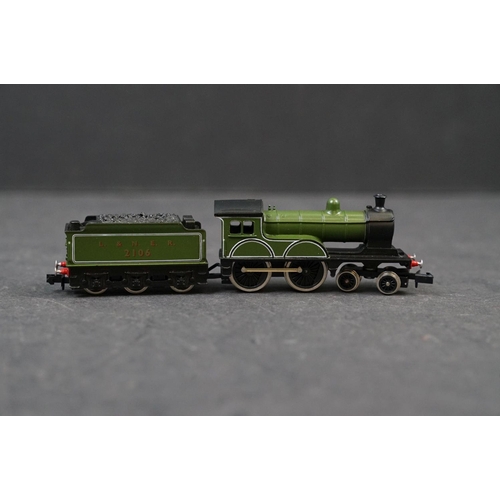 1 - Three boxed Union Mills Models N gauge locomotives to include 1012 Ex NER D20 4-4-0 LNER lined green... 