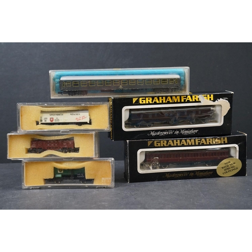 13 - 24 Cased / boxed N gauge items of rolling stock to include Lima, Graham Farish, Minitrix etc featuri... 