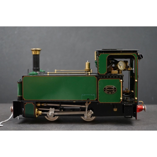 131 - Roundhouse O gauge 0-6-0 diesel live steam locomotive in green with black chassis in excellent condi... 