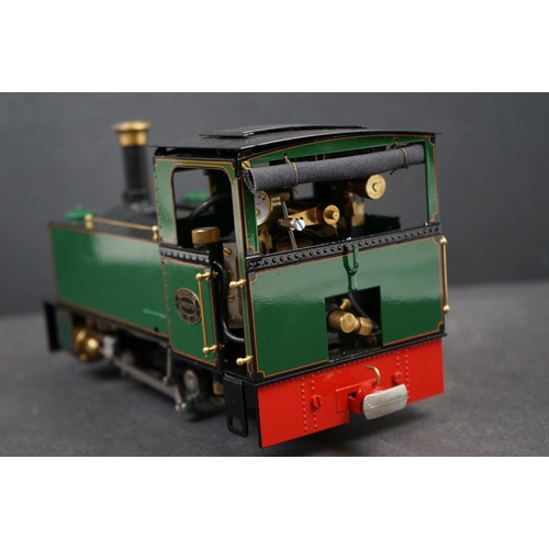 131 - Roundhouse O gauge 0-6-0 diesel live steam locomotive in green with black chassis in excellent condi... 