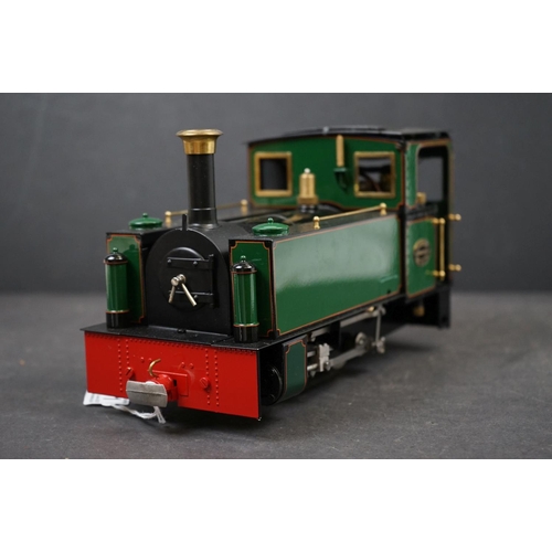 131 - Roundhouse O gauge 0-6-0 diesel live steam locomotive in green with black chassis in excellent condi... 