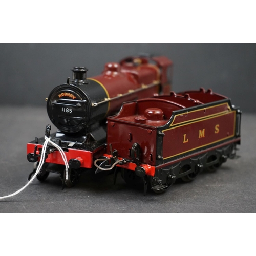 132 - Hornby O gauge clockwork 4-4-0 1185 LMS locomotive in excellent condition