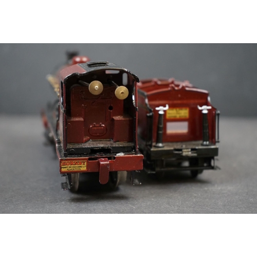 132 - Hornby O gauge clockwork 4-4-0 1185 LMS locomotive in excellent condition