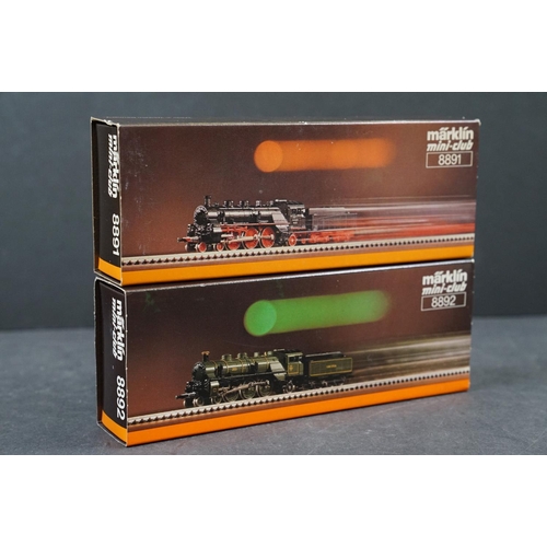 15 - Two boxed Marklin Mini Club Z gauge locomotives to include 8892 & 8891