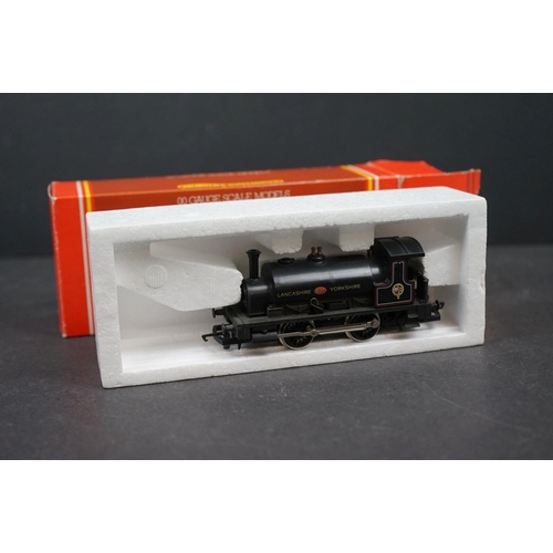 24 - Four boxed Hornby OO gauge locomotives to include R252 LNER Loco J83 Class, R150 L&Y 0-4-0 ST Loco, ... 