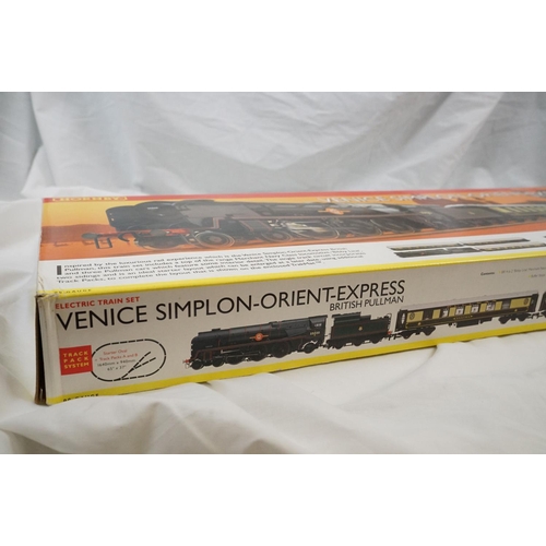 26 - Boxed Hornby OO gauge R1087 Venice Simplon Orient Express British Pullman electric train set with BR... 