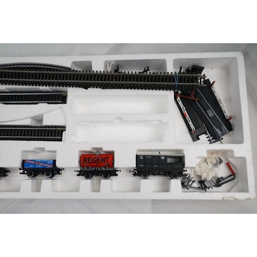 27 - Boxed Hornby OO gauge R694 GWR Mixed Traffic electric train set with locomotive, rolling stock, trac... 