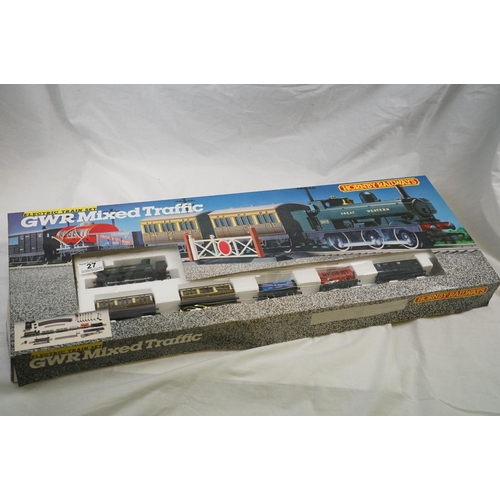 27 - Boxed Hornby OO gauge R694 GWR Mixed Traffic electric train set with locomotive, rolling stock, trac... 