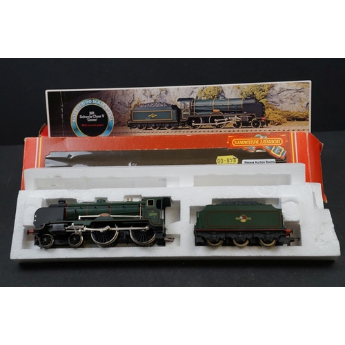 32 - Two boxed Hornby OO gauge locomotives to include R257 BR Schools Class V Loco Dover and R154 SR Loco... 