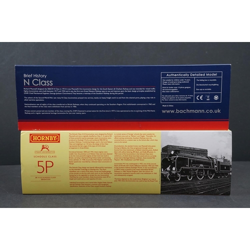 35 - Two boxed OO gauge locomotives to include Hornby R3208 BR 4-4-0 Schools Class Brighton DCC Ready and... 