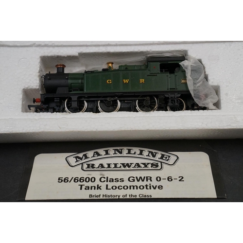 38 - Two boxed OO gauge locomotives to include Mainline 37038 Class 6600 0-6-2T Locomotive GWR LIvery and... 