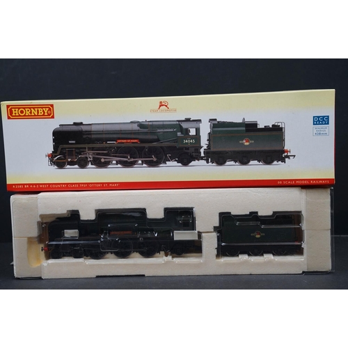 42 - Two boxed Hornby OO gauge DCC Ready locomotives to include R2585 BR 4-6-2 Rebuilt West Country Class... 