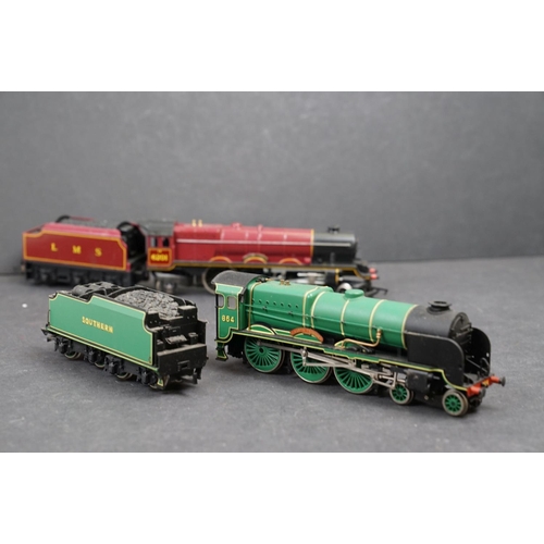 44 - 10 OO gauge locomotives with tender to include Triang Princess Elizabeth, Mainline Hinton Manor, Tri... 