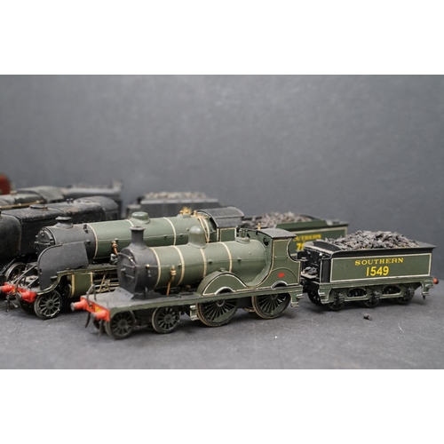 46 - Seven OO gauge built diecast locomotives to include Plymouth, Sir Urre of the Mount etc, condition v... 