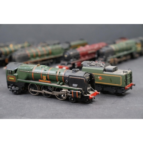 49 - Nine Hornby Dublo locomotives to include Barnstable, Duchess of Atholl, Duchess of Montrose, Corfe C... 