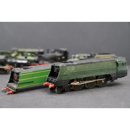 50 - Nine OO gauge built diecast locomotives in various condition plus a quantity of spare and repair par... 