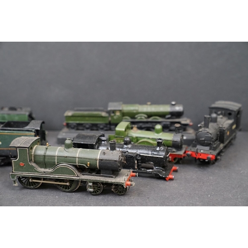 50 - Nine OO gauge built diecast locomotives in various condition plus a quantity of spare and repair par... 