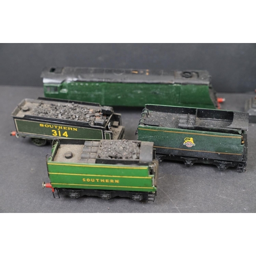 50 - Nine OO gauge built diecast locomotives in various condition plus a quantity of spare and repair par... 