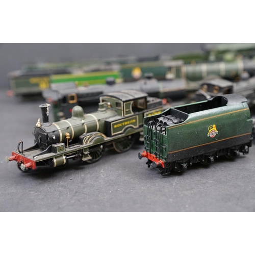 50 - Nine OO gauge built diecast locomotives in various condition plus a quantity of spare and repair par... 