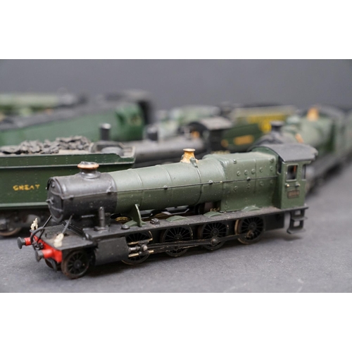 50 - Nine OO gauge built diecast locomotives in various condition plus a quantity of spare and repair par... 