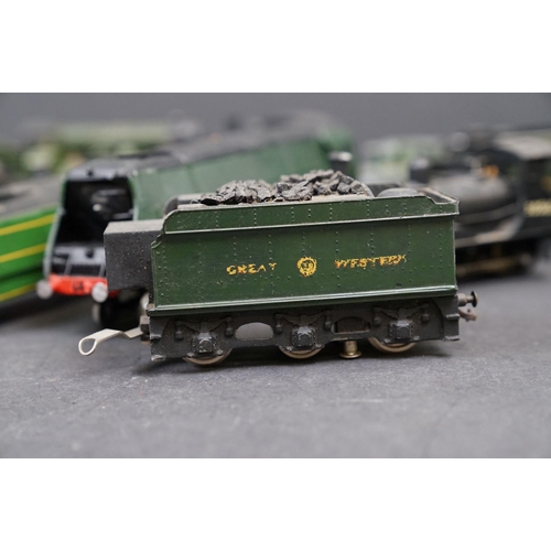 50 - Nine OO gauge built diecast locomotives in various condition plus a quantity of spare and repair par... 