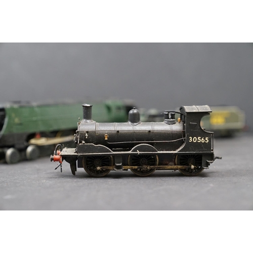 50 - Nine OO gauge built diecast locomotives in various condition plus a quantity of spare and repair par... 