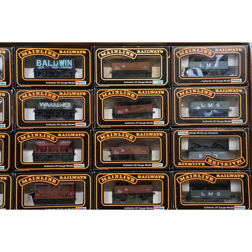 52 - 40 Boxed Mainline Railways OO gauge items of rolling stock, featuring all wagons and vans, to includ... 