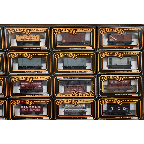 52 - 40 Boxed Mainline Railways OO gauge items of rolling stock, featuring all wagons and vans, to includ... 