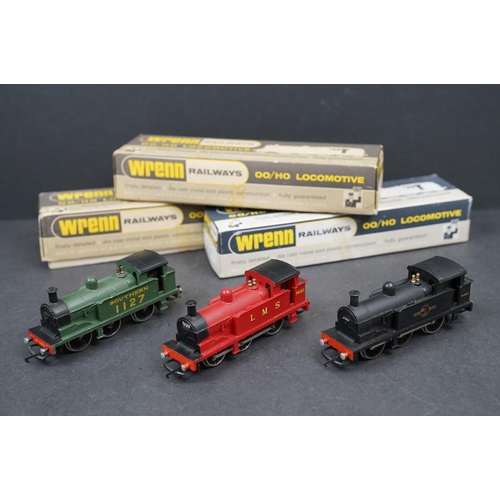 55 - Three boxed Wrenn OO gauge locomotives to include W2205 0-6-0 Tank Black BR, W2207 0-6-0 Tank SR and... 