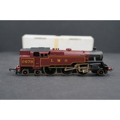 56 - Two boxed Wrenn OO gauge W2215 0-6-2 Tank LMS Locomotives both black livery plus a diecast Wrenn OO ... 