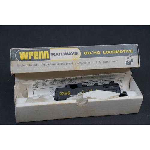 56 - Two boxed Wrenn OO gauge W2215 0-6-2 Tank LMS Locomotives both black livery plus a diecast Wrenn OO ... 