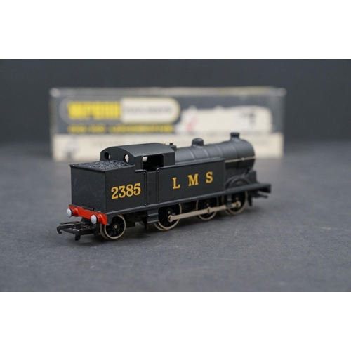 56 - Two boxed Wrenn OO gauge W2215 0-6-2 Tank LMS Locomotives both black livery plus a diecast Wrenn OO ... 