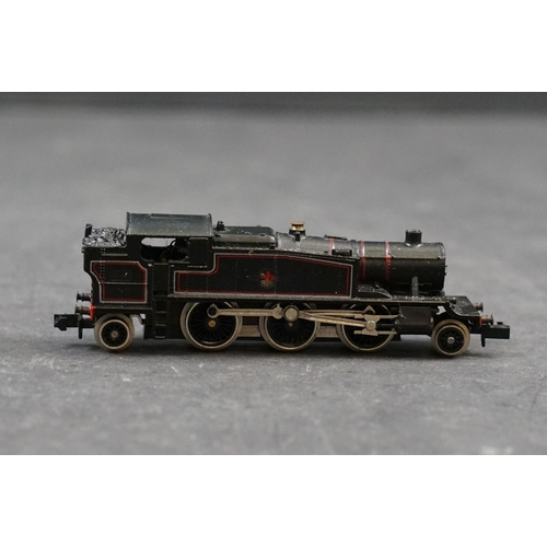 6 - Three boxed Graham Farish N gauge locomotives to include 1606 Prairie Tank BR (Black), 1104 9400 Cla... 