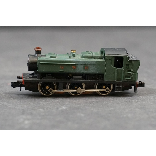 6 - Three boxed Graham Farish N gauge locomotives to include 1606 Prairie Tank BR (Black), 1104 9400 Cla... 