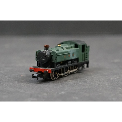 6 - Three boxed Graham Farish N gauge locomotives to include 1606 Prairie Tank BR (Black), 1104 9400 Cla... 