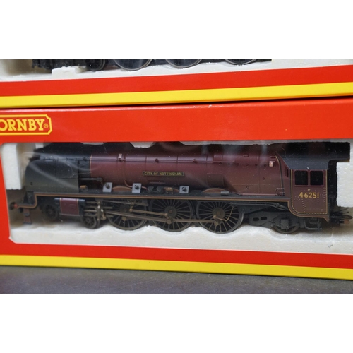 66 - Two boxed Hornby OO gauge locomotives to include R2383 BR 4-6-2 Duchess Class City of Nottingham wea... 