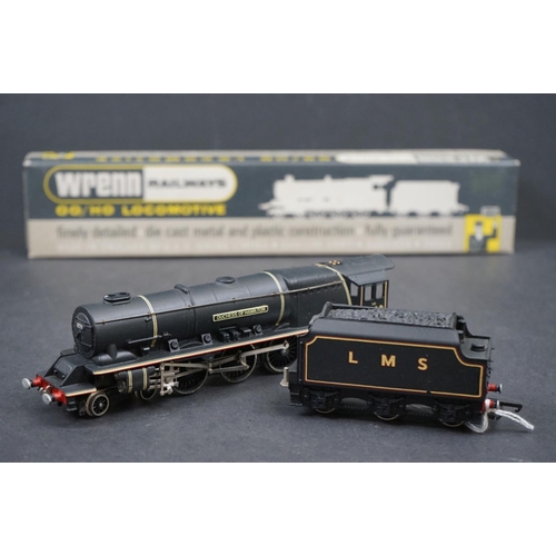 72 - Boxed Wrenn OO gauge W2241 4-6-2 Duchess of Hamilton LMS black locomotive  with original papers and ... 