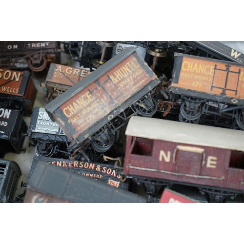 78 - Around 80 OO gauge items of rolling stock to include Hornby Dublo, Peco, kit built etc, features tru... 