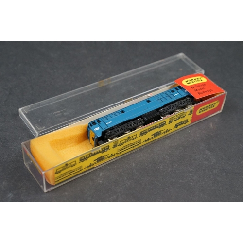 8 - Four cased / boxed Minitrix N gauge locomotives to include N204 Diesel BR D5379 green, N203 Britanni... 