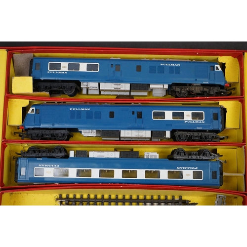 86 - Two boxed Triang Hornby OO gauge RS52 The Blue Pullman electric train set, both with locomotives and... 