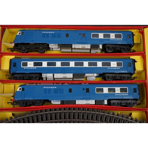 86 - Two boxed Triang Hornby OO gauge RS52 The Blue Pullman electric train set, both with locomotives and... 