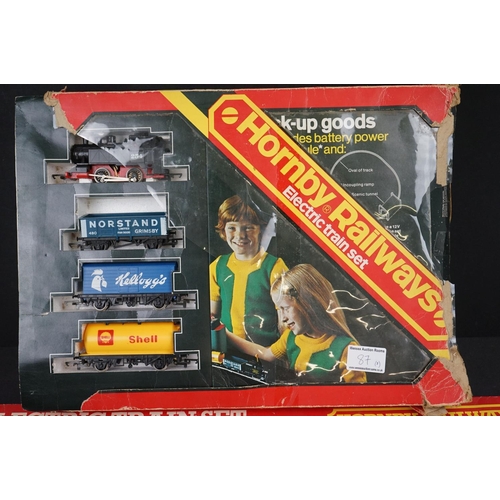 87 - Two boxed Hornby OO gauge electric train sets to include R177 Pick Up Goods set (appears complete wi... 