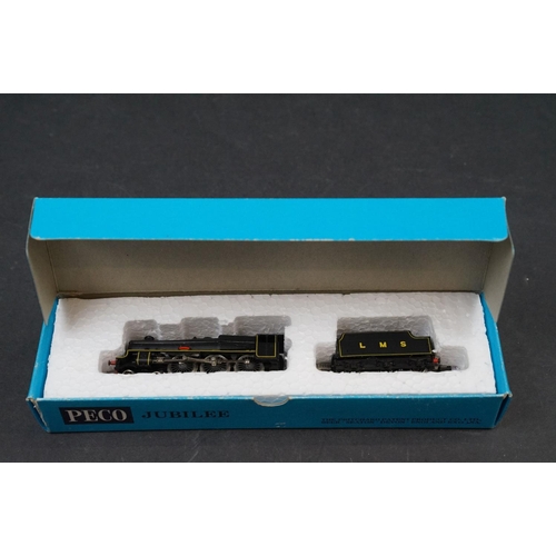 9 - Five boxed / cased N gauge locomotives to include 2 x Peco Jubilee NL-21, Arnold Rapido 0244, and 2 ... 