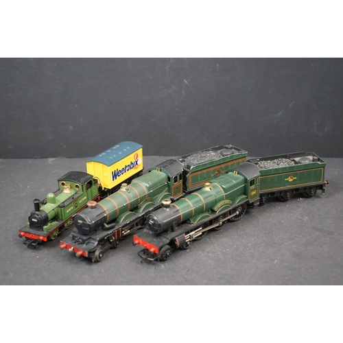 91 - Three OO gauge locomotives to include diecast Wrenn Cardiff Castle 4-6-0 with tender, Mainline JOEM ... 