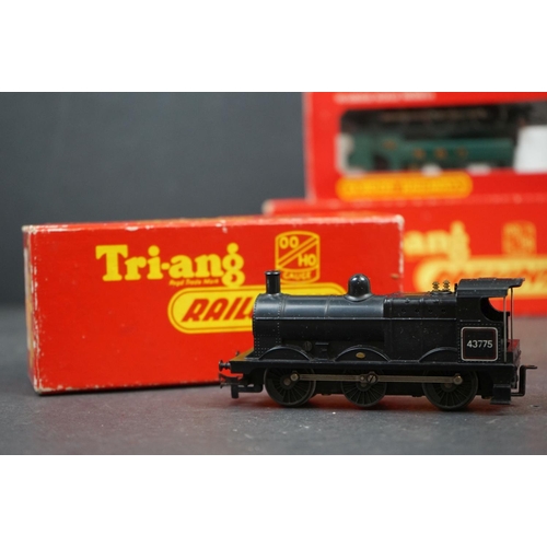 92 - Three boxed OO gauge locomotives to include 2 x Triang (R251 0-6-0 Class 3F Tender Loco black livery... 