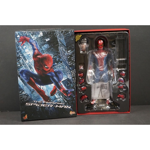 1029 - Boxd Hot Toys Movie Masterpiece 1/6 Marvel The Amazing Spiderman figure MMS179, complete and excelle... 