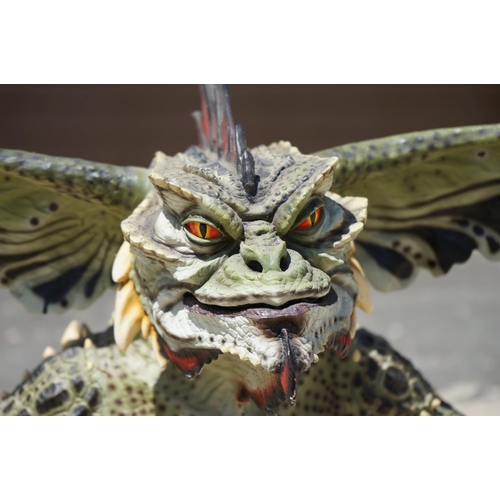 1037 - Neca Gremlins 2 Mohawk Gremlin statue, made of resin and measuring 28 inches, damage to spines on ba... 