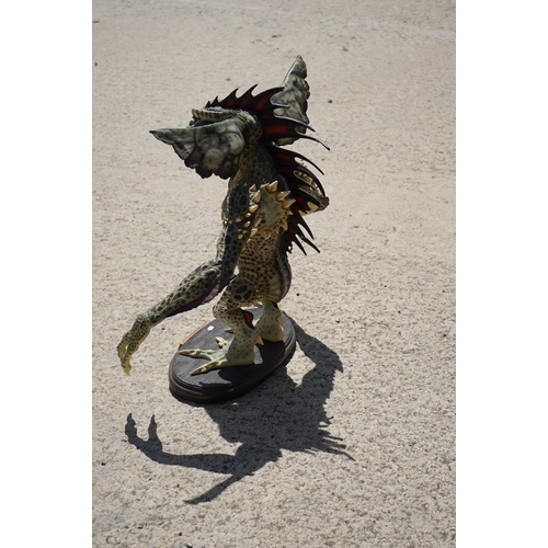 1037 - Neca Gremlins 2 Mohawk Gremlin statue, made of resin and measuring 28 inches, damage to spines on ba... 