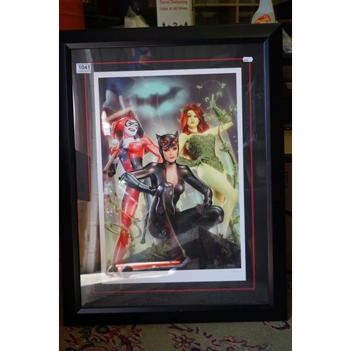 1041 - Sideshow Collectibles DC Comics Gotham City Sirens  framed art print, signed by the artist Alex Garn... 