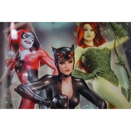 1041 - Sideshow Collectibles DC Comics Gotham City Sirens  framed art print, signed by the artist Alex Garn... 